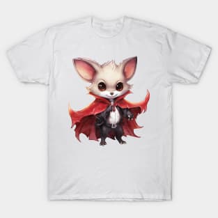 Cartoon Kangaroo in Dracula Costume T-Shirt